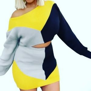 2pc patch work skirt set